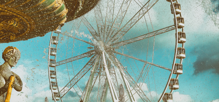 Fountain on Concorde Square, Paris - Franceのeditorial素材