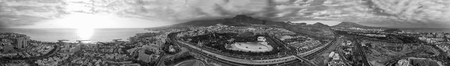 Panoramic aerial view of Costa Adeje skyline, Tenerife.の写真素材