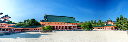 KYOTO, JAPAN - APRIL 2016: Kyoto Heian Shrine. Kyoto is a major city attraction in Japan.のeditorial素材