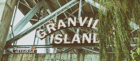 Granville Island Market entrance, Vancouver, BC - Canada.のeditorial素材