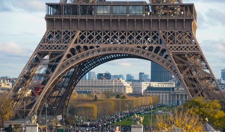 View of Eiffel Tower in Paris, France