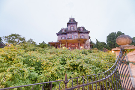 Fairytale Castle at sunset surrounded by vegetation.のeditorial素材