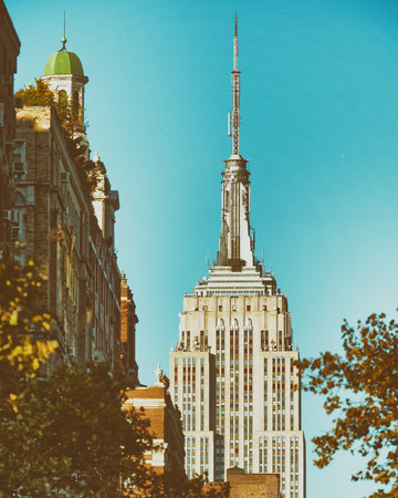 NEW YORK CITY - OCTOBER 23, 2015:Empire State Building in Midtown Manhattan. The city attracts 50 million people every year.のeditorial素材