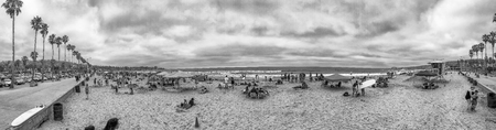 SAN DIEGO, CA - JULY 28, 2017: Panoramic view of La Jolla Shores Park. This is a famous tourist attraction.のeditorial素材