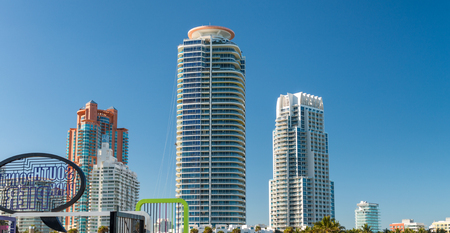 South Pointe Park on a beautiful winter day, Miami - Florida.のeditorial素材