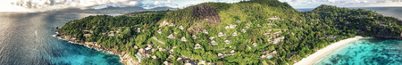Panoramic aerial view of Seychelles Islands, Mahe'.の写真素材