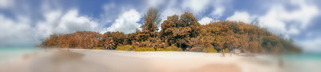 Panoramic view of Anse Georgette, Praslin - Seychelles.