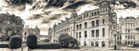 Parliament building on a beautiful summer day. Victoria is the major city of Vancouver Island.の写真素材