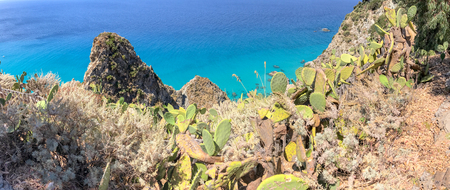 Panoramic view of beautiful coastline in Southern Italy, summer season.の写真素材