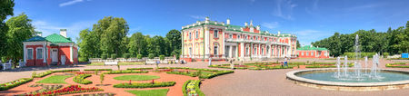 TALLINN, ESTONIA - JULY 15, 2017: Tourists visit Kadriorg Castle. Tallinn attracts 10 million visitors annually.のeditorial素材