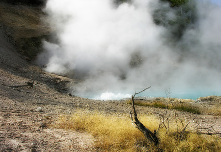 Smoky Geyser in the Yellowstone National Park