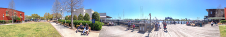 GEORGETOWN, SC - APRIL 5, 2018: Panoramic view of city waterfront. Georgetown is a famous attraction in South Carolina.のeditorial素材