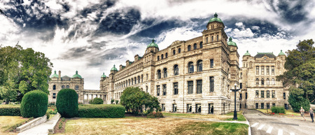 VICTORIA, CANADA - AUGUST 14, 2017: Parliament building on a beautiful summer day. Victoria is the...
