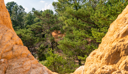 Amazing red landscape of Colorado Provencal, France.