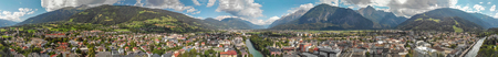 Beautiful aerial panoramic view of Lienz, Austria.