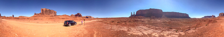 Panoramic view of Monument Valley landscape, Utah.