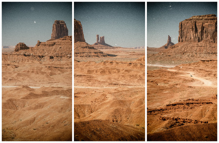 Monument Valley National park on a beautiful summer day.の写真素材