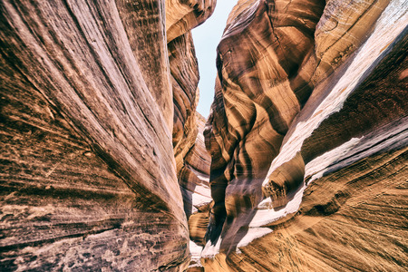 Beautiful view of light inside Antelope Canyon, Arizona.の写真素材