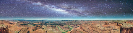 Stars over Dead Horse State Park, aerial view.