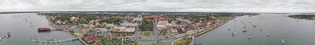 St Augustine aerial panoramic view, Florida.の写真素材