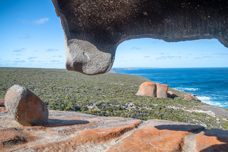 Beautiful Remarkable Rocks in Flinders Chase National Park, Kangaroo Island, Australia.の写真素材