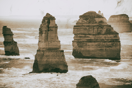 The Twelve Apostles at dusk, Australia.の写真素材