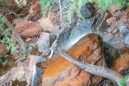 Waterfalls in Zion National Park, Utah.の写真素材