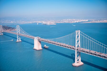 San Francisco. Bay Bridge on a beautiful summer day.の写真素材
