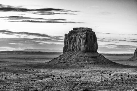 Monument Valley at sunrise, aerial view.の写真素材