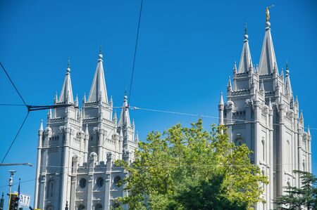 Salt Lake Temple on a beautiful summer day, UT.