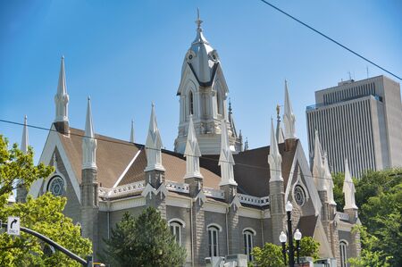 Salt Lake City Temple, Utah.の写真素材