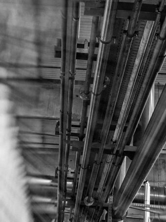 Warehouse interior industrial environment with machines.の写真素材