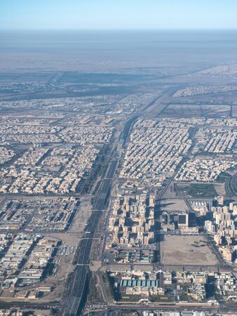 Aerial view of Kuwait City. Buildings of Kuwait.の写真素材