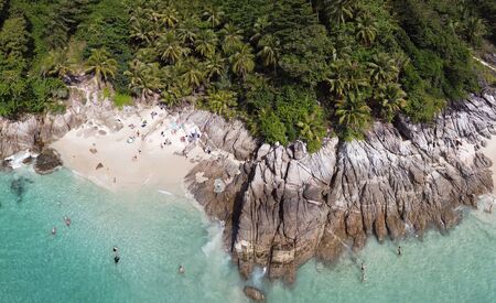 Aerial view of Freedom Beach in Phuket, Thailand.の写真素材