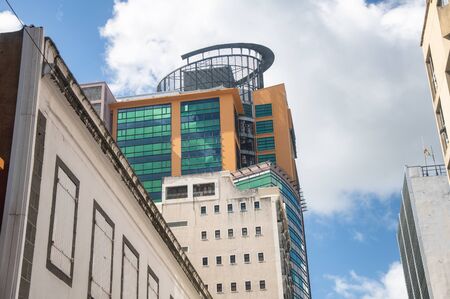 Buildings of Port Louis in Mauritius.