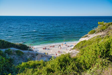 Beautiful coastline of Elba Island, Italy.の写真素材