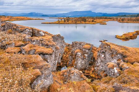 Thingvellir National Park in summer, Iceland.の写真素材