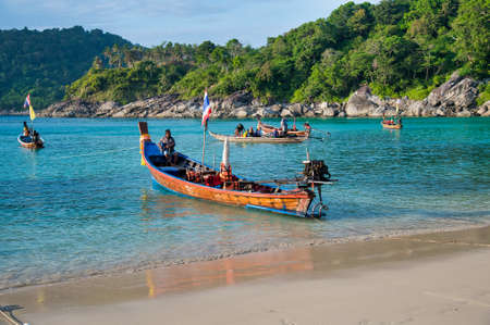 PHUKET, THAILAND - DECEMBER 19, 2019: Beautiful view of Freedom Beach on a sunny day.