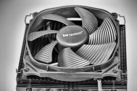 PISA, ITALY - FEBRUARY 12, 2020: Processor  cooler isolated on the background.のeditorial素材