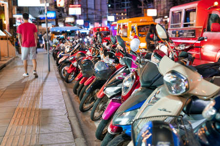PHUKET, THAILAND - DECEMBER 18, 2019: Streets of Patong at night with tourists. Patong is a major destination for younger people.のeditorial素材