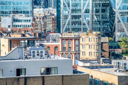 Ancient and modern buildings of London, UK.の写真素材