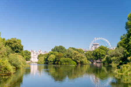 Park and vegetation in London, UK. Blurerd viewのeditorial素材