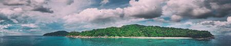 Aerial view of beautiful Freedom Beach in Phuket, Thailand.の写真素材