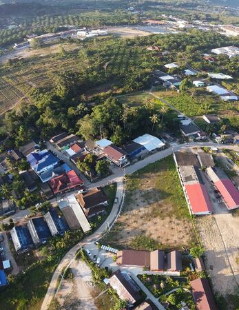 Panoramic aerial view of Ao Nang  and Krabi countryside on a beautiful morning, Thailand