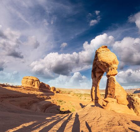 Surrounding landscape of Delicate Arch, Arches National Park, USA.の写真素材