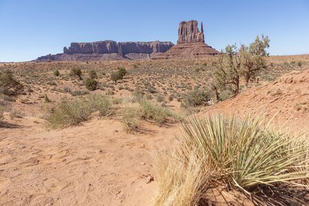 Amazing sunset over Monument Valley National Park, USAの写真素材