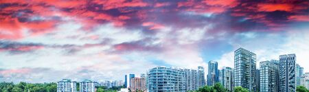 Panoramic aerial view of Emerald Hill area in Singapore.の写真素材
