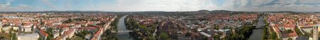 Bamberg, Germany. Amazing aerial view on a sunny day.の写真素材