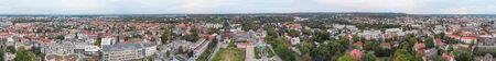Aerial view of Darmstadt Orthodox Church at sunset.の写真素材
