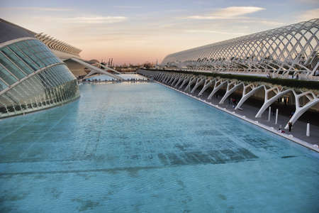 VALENCIA, SPAIN - MARCH 4, 2007: Modern city architecture on a beautiful sunny day.のeditorial素材